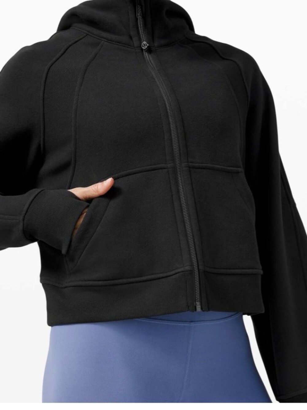 Lululemon Scuba Oversized Full Zip Hoodie Black XL XXL Cotton Terry Comfy Travel